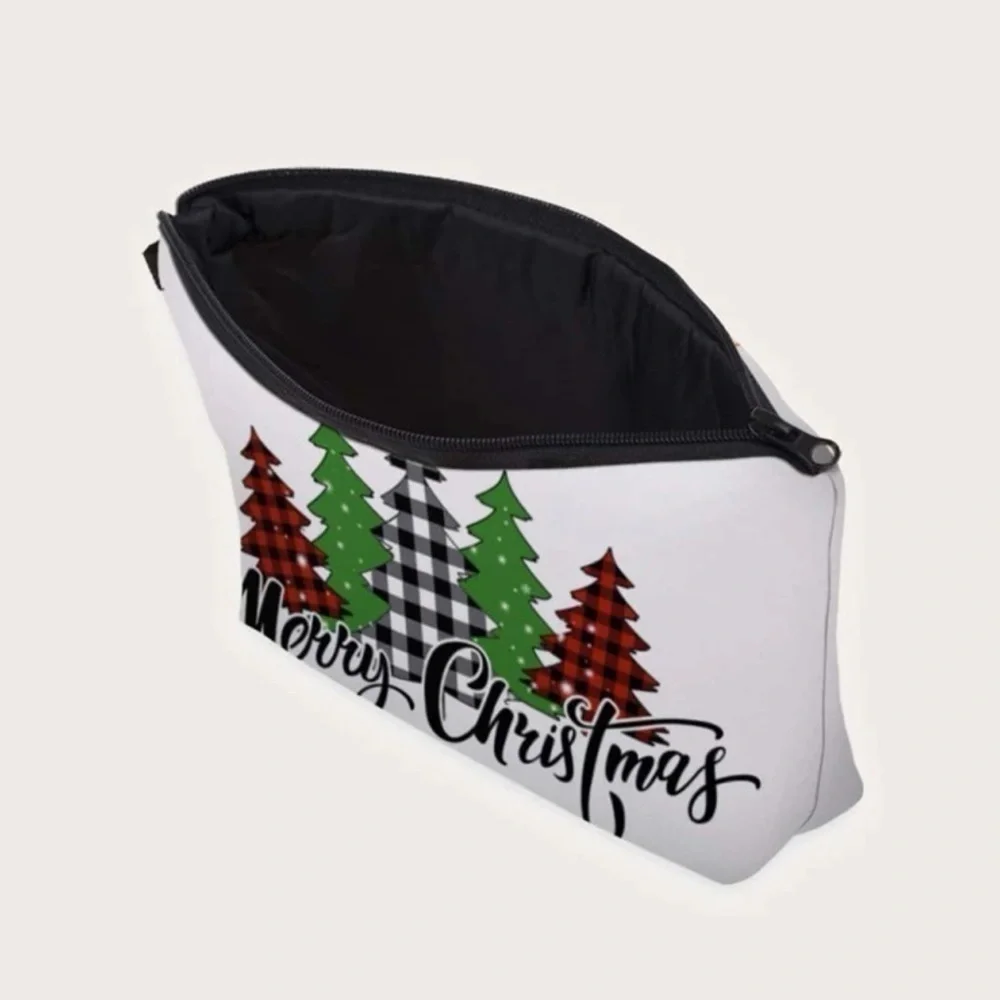 HOLIDAY CHRISTMAS TREE COSMETIC BAG